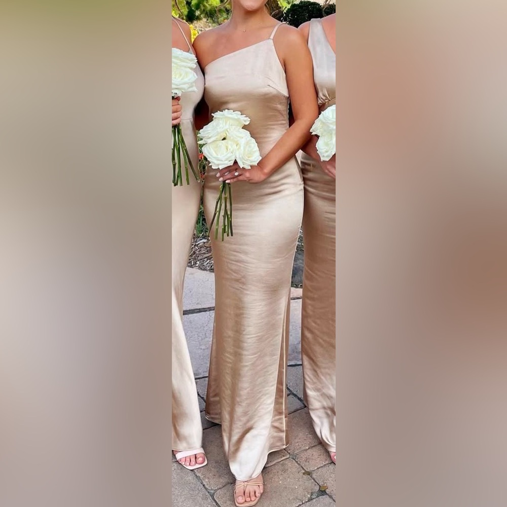 Pretty Lavish Champagne Gold Bridesmaid Dress